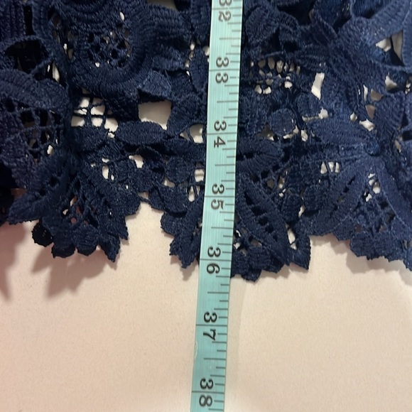 Romeo & Juliet Couture, Rich Navy, Floral Cut-Lace,Unique Design, EUC, Size S - Picture 13 of 14